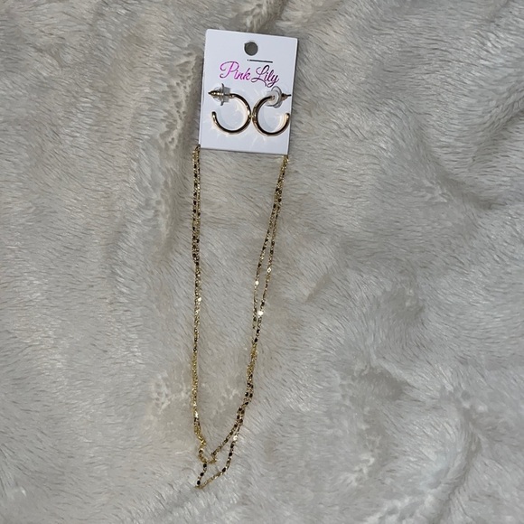 Pink Lily Jewelry - PINK lily earrings jewelry set